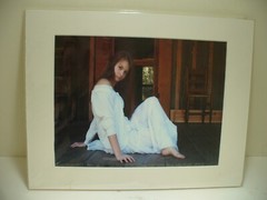 MATTED PHOTOGRAPHY Woman in Dress on Wood Floor By Larry Santucci 14×11″