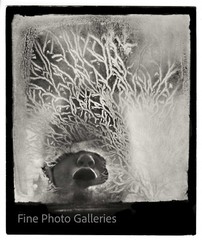 1957 Original JAN LUKAS Child at Winter Frost Window Large Silver Gelatin Photo