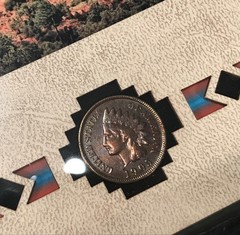 Southwest Fine Art Photo Print 9x 11 framed signed Indian Head Penny US 1905