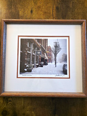 Kent Stansbury Signed Framed Matted Photo Port Townsend WA Snow Street 1997