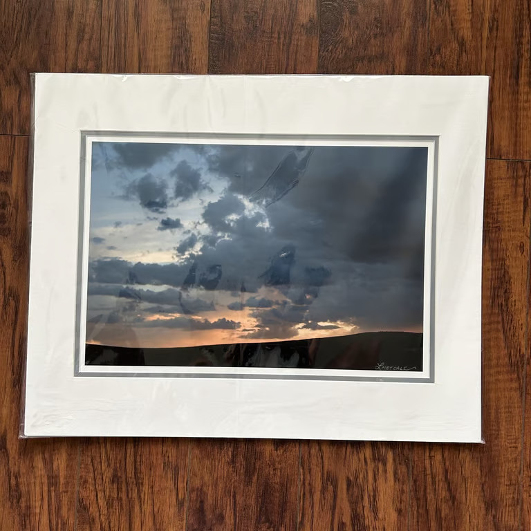 Lee Metcalf Signed Photograph Nature Landscape Sunset Clouds Matted Art Print