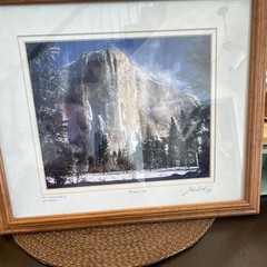 Signed Framed Color Photograph Print «El Capitan Winter» Yosemite Landscape