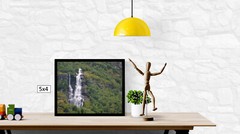 Small Mountainside Waterfall, High Resolution Image, Many Formats, TV Art