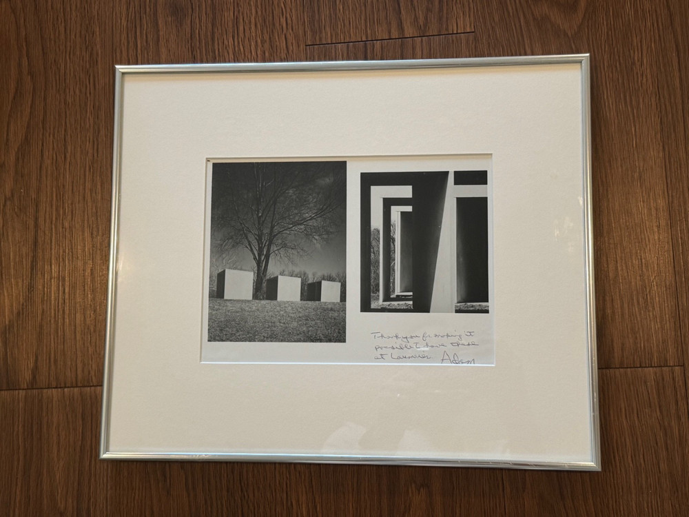 Framed Lot of 2 Black White Photographs of Sculptures at Laumeier Sculpture Park