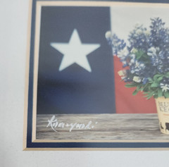 Vintage Richard Korczynski Texas Flag & Bluebonnet Original Photo Collage