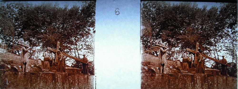 Photography c1920 Path Cross of Espelugue Woman Wiper The Face de Jésus