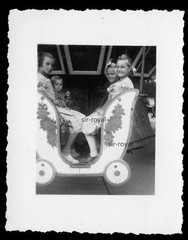 Hildburghausen 1930s – Girl in Carousel at Schützenfest – Photo 6x8cm