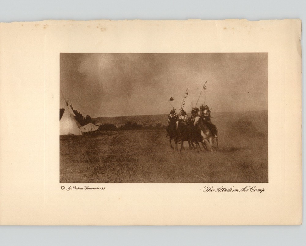 Wanamaker/Dixon «The Attack on the Camp» 1913 Photogravure «The Vanishing Race»