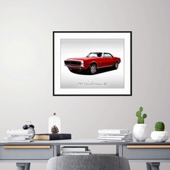 Classic Cars – 1967 Chevrolet Camaro RS Red – Print