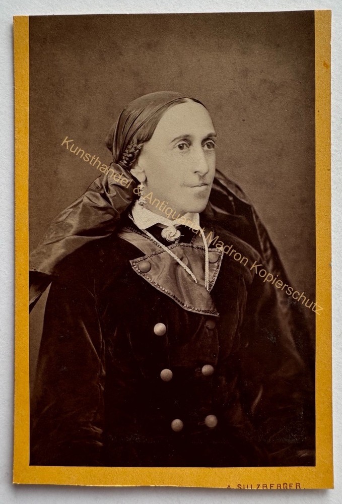 orig. CDV photo photograph old picture woman around 1877 Gmunden costume Upper Austria