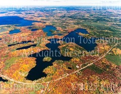 Shishebogama Lake, Vilas/Oneida County, Wisconsin Overhead Photo. Frame Optional