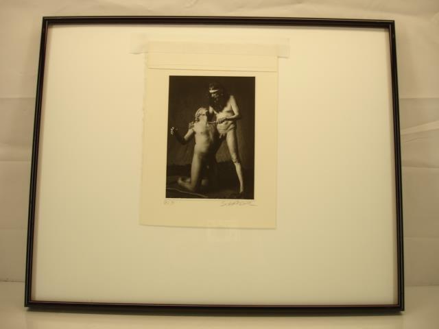Original signed Photograph framed Paul Schroeder Denver Artist 1993 Male Nudes