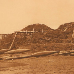Edward S. Curtis Original Photogravure «The Village – Hooper Bay» Alaska 1928