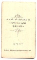 Photography Eduard Schultze, Heidelberg, Plöckstrasse 79, portrait young man I