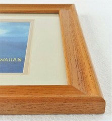 Vintage Solid Oak Picture Frame w/ Art Photo Print Ocean Hawaiian Humpback Whale