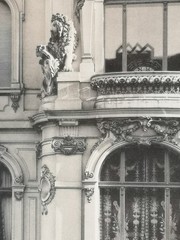 Large Phototype 1889. Berlin. Residence Wilhelmstraße 67a/Behrenstraße 1. Erk
