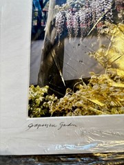 Japanese Garden by Sarah W. Signed Color Photograph, Matted Portrait