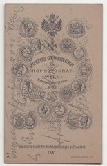 CdV photo wife children by Rittmeister * back inscribed around 1890 Vienna!