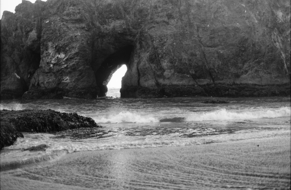 5 by 7 Black and White 35mm Film Photography Hand Made Darkroom Print Bandon OR