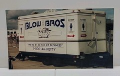 Funny Photograph «Blow Bros» Port-a-John Restroom Service Company 4 x 7 inches