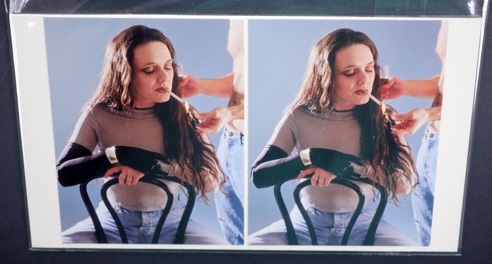 Boris Starosta 3D Stereoview – Madeline 617 – model smoking signed 2002 #114