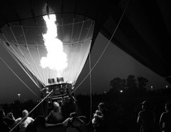 HOT AIR BALLOONS AT NIGHT 8.5×11 or 13X19 B&W BORDERLESS GLOSSY (FREE SHIPPING)