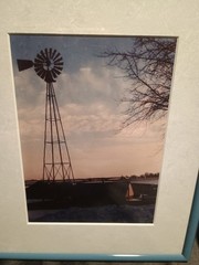 2 Windmill Landscape Photography Framed Sunrise & Sunset Rural/Farm/Country 8×10