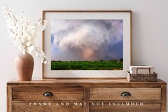 Tornado Photography Print: Oklahoma Red River Stormy Weather Wall Art