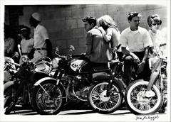 Tom Palazzolo Vintage Signed Photo «Motorcycle Blessing Stickney Illinois», 1964