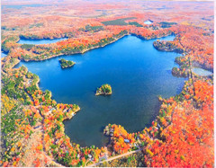 Wheeler Lake, Oconto Co., near Lakewood, Wisc., Overhead Photo. Frame Optional.