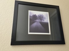 Black & White Art Photograph Print Richard Calvo Carriage Road Signed Framed