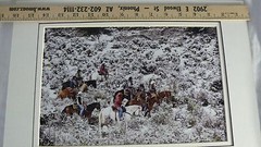 JUDY DEIST PHOTOGRAPH RIDERS IN SNOWY SAGE OPEN EDITION