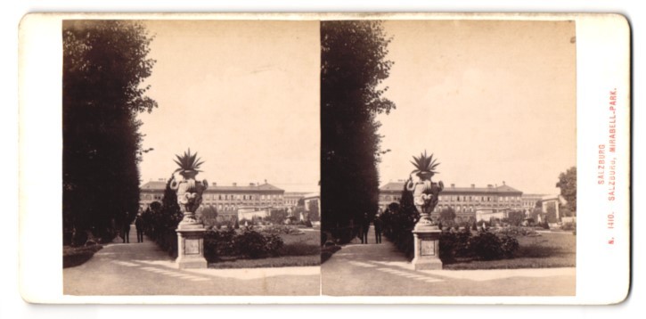 Stereo photography Alois Beer, Klagenfurt, view of Salzburg, view of the Mirabe