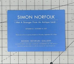 Simon Norfolk (b. 1963) Art Announcement Card 2007 – I Met A Stranger
