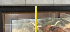 DAVID R STOECKLEIN Mother Child Texas Longhorn Signed Framed Photo 30.5″ x 41″