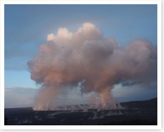 Kilauea Volcano Halema‘uma‘u Crater Twin Gas Plumes 2018 Silver Halide Photo