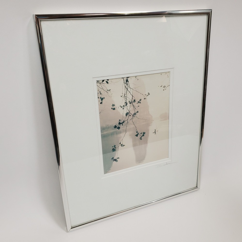 Li River Guilin China Framed Photo Shan Shui Style Signed 16.5″x20″
