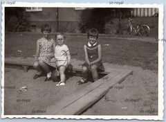 Kamp-Lintfort 1960s – Children in Sandpit – Photo 10x7cm