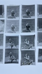 LEGGY BUSTY GLAMOUR MODEL PAULA PAGE EARLY 1950s – 25 NEGATIVES WITH COPYRIGHT