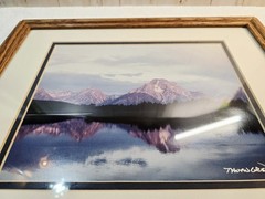 Larry Thorngren Signed Photograph Mount Moran & Snake River Framed 14×17