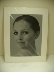 MATTED PHOTOGRAPHY Portrait of Woman Black & White By Larry Santucci 11×14″