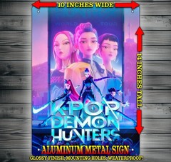 KPOP Demon Hunters Anime Metal Sign Wall Art 10″ x 14″