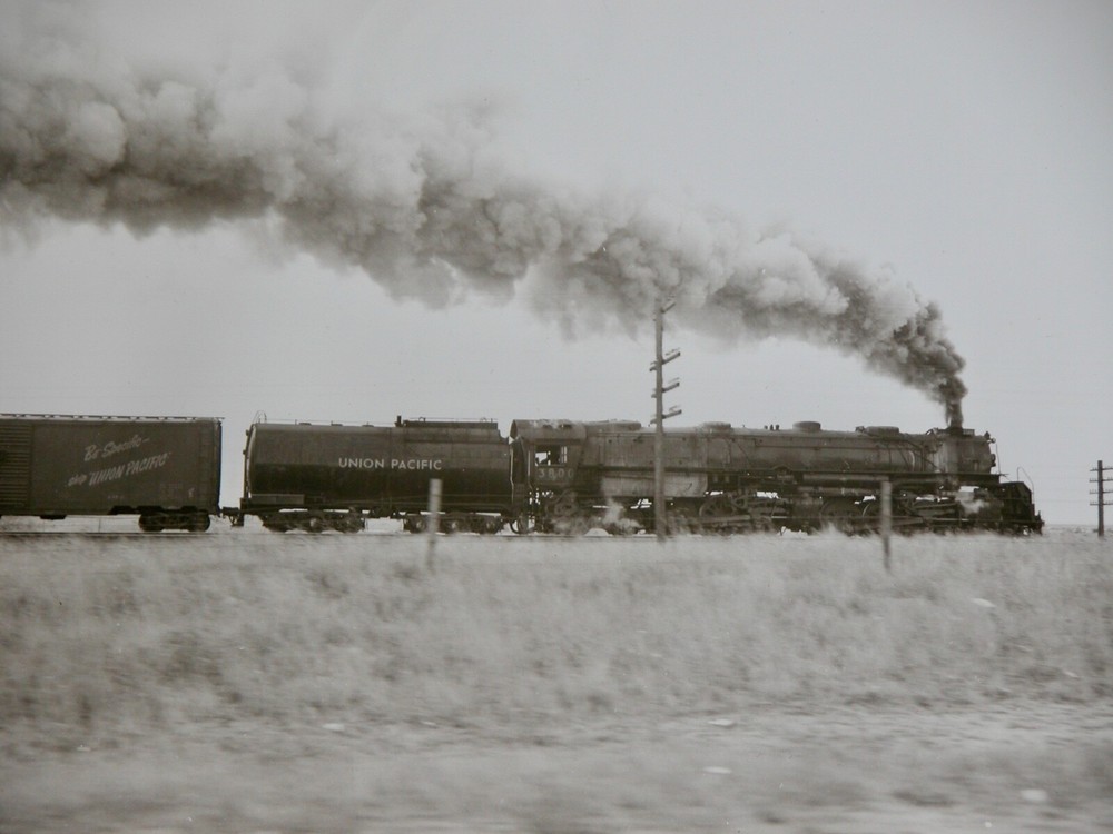 Union Pacific Steam Engine 3800 Locomotive 8×10 Photograph Vtg 50s Railway