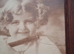 WHAT’LL YOU HAVE? 1897 M.B. Parkinson REAL PHOTO Cupid Awake / Cupid Asleep Girl