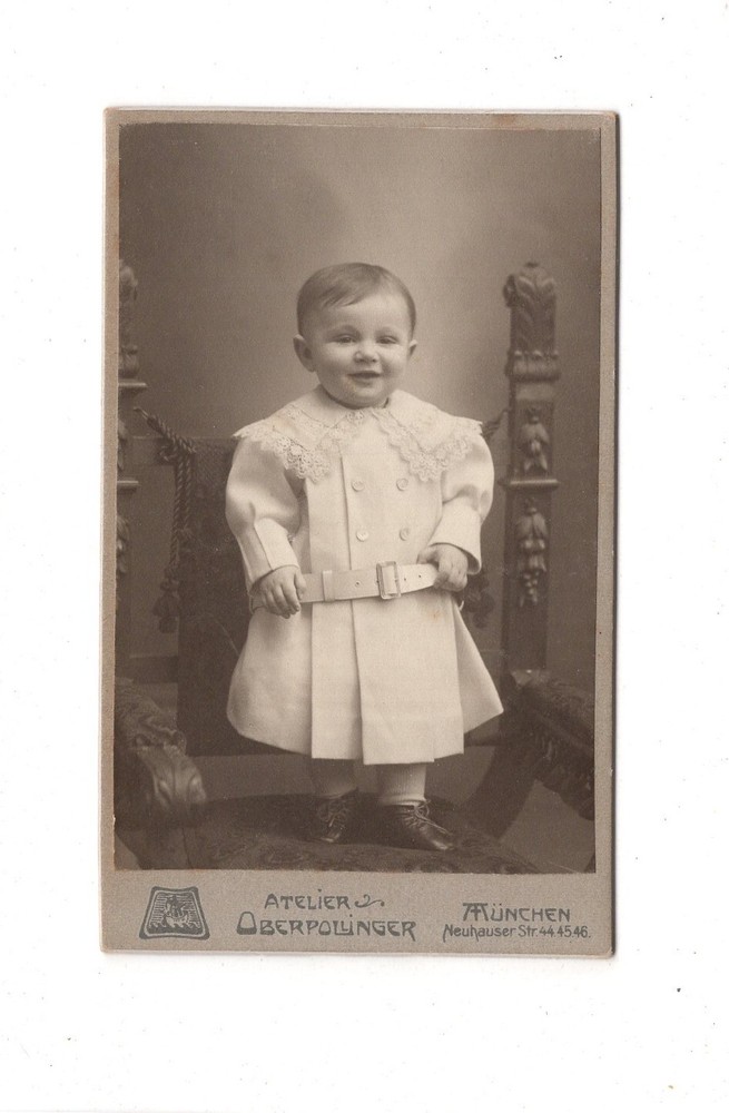 CDV Photo Cute Little Boy / Alfons – Munich 1900s