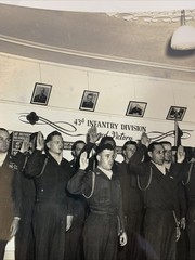 Real 8 x 10 Photo WWII 43rd Infantry Division Winged Victory Taking Oath