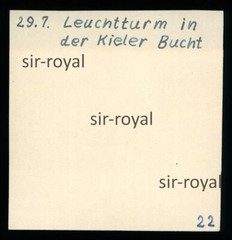 1951 – lighthouse in Kiel Bay – 1950s – photo 6×6 cm
