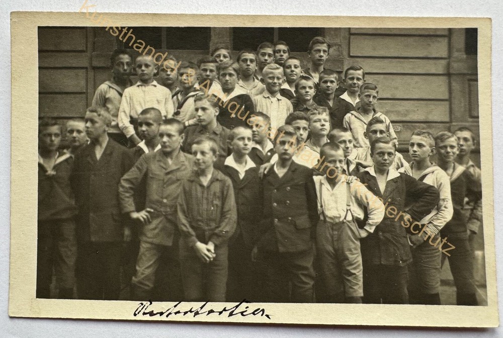 orig. Photo postcard photograph child children around 1930 boys