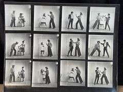 NEWLY FOUND! Hendrickson PHOTO Contact Sheet Proof & Negatives FIGHTING COWBOYS