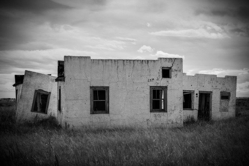 Fine Art Photography, 8×12 print, black & white, Deserted Dwellings2, Calhan, CO